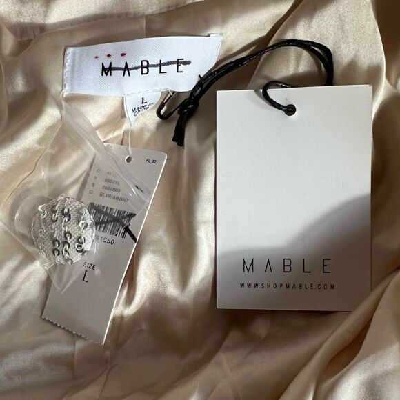 Anthropologie MABLE Pearl Sequin Mix Blazer / Size L - Picture 10 of 14